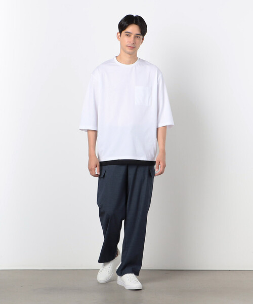 COMME CA ISM（コムサイズム）の「ウールライク セミワイド カーゴパンツ（カーゴパンツ・メンズ・ネイビー/ブラック/ベージュ・L/S/M）」の10枚目の写真