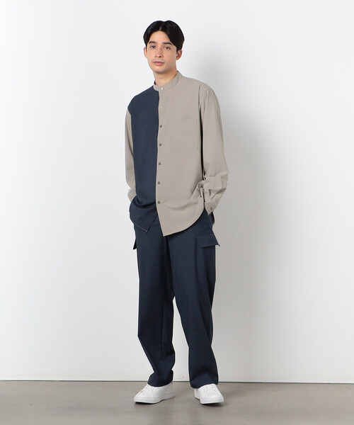 COMME CA ISM（コムサイズム）の「ウールライク セミワイド カーゴパンツ（カーゴパンツ・メンズ・ネイビー/ブラック/ベージュ・L/S/M）」の13枚目の写真