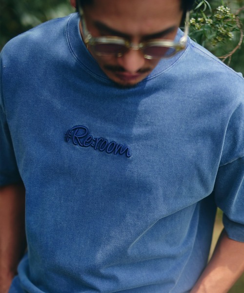 #Re:room(リルーム)の「3DロゴピグメントウォッシュビッグTシャツ(Tシャツ/カットソー・メンズ・カーキ/ライトブルー・S-M/M-L)」の9枚目の写真