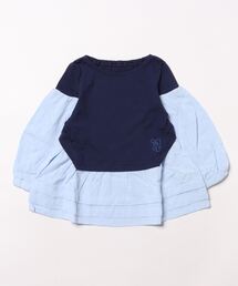 異素材ミックスブラウス