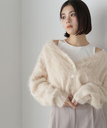 NATURAL BEAUTY BASIC（ナチュラルビューティーベーシック）の「◇シャギーショートカーディガン（カーディガン/ボレロ・レディース）」