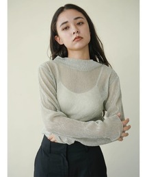 Shiny sheer top