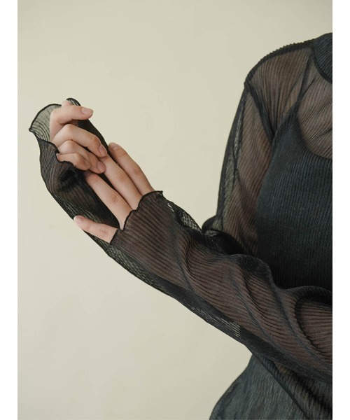 FIKA.(フィーカ)の「Shiny sheer top(Tシャツ/カットソー・レディース・ブラック/ピンク系その他2/ベージュ・FREE)」の15枚目の写真