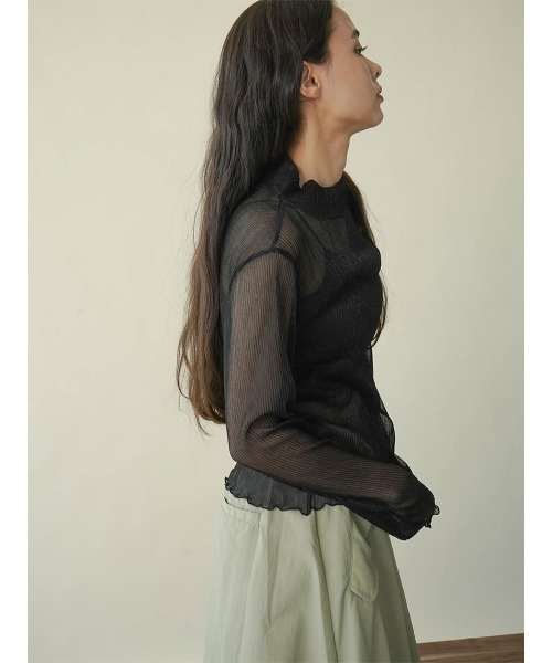 FIKA.(フィーカ)の「Shiny sheer top(Tシャツ/カットソー・レディース・ブラック/ピンク系その他2/ベージュ・FREE)」の17枚目の写真