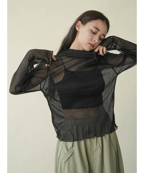 FIKA.(フィーカ)の「Shiny sheer top(Tシャツ/カットソー・レディース・ブラック/ピンク系その他2/ベージュ・FREE)」の18枚目の写真
