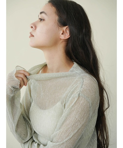 FIKA.(フィーカ)の「Shiny sheer top(Tシャツ/カットソー・レディース・ブラック/ピンク系その他2/ベージュ・FREE)」の19枚目の写真