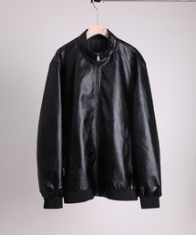 aimoha men Premium Leather Zip-Up Jacket