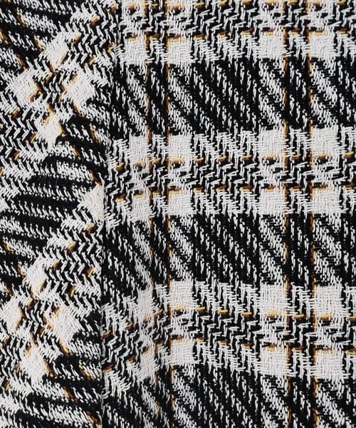 31 Sons de mode（トランテアン　ソン　ドゥ　モード）の「ダブルパターンチェックミニスカート（スカート・レディース・ホワイト×ブラック/ブラウン・36/38）」の3枚目の写真