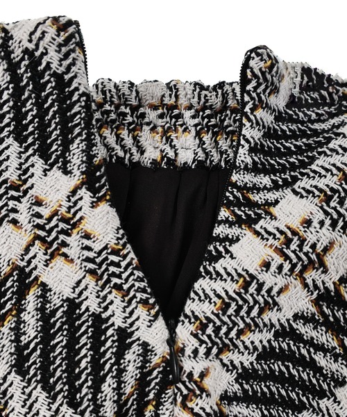 31 Sons de mode（トランテアン　ソン　ドゥ　モード）の「ダブルパターンチェックミニスカート（スカート・レディース・ホワイト×ブラック/ブラウン・36/38）」の19枚目の写真