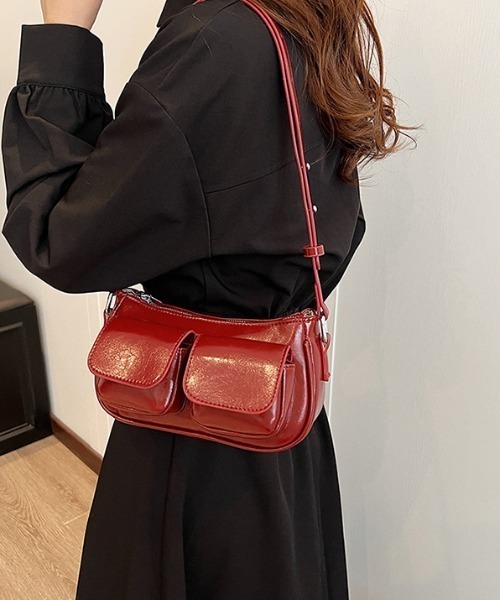 mebole(メボレ)の「ヴィンテージポケットショルダーバッグ(ショルダーバッグ・レディース・レッド/ブラック/シルバー・FREE)」の10枚目の写真