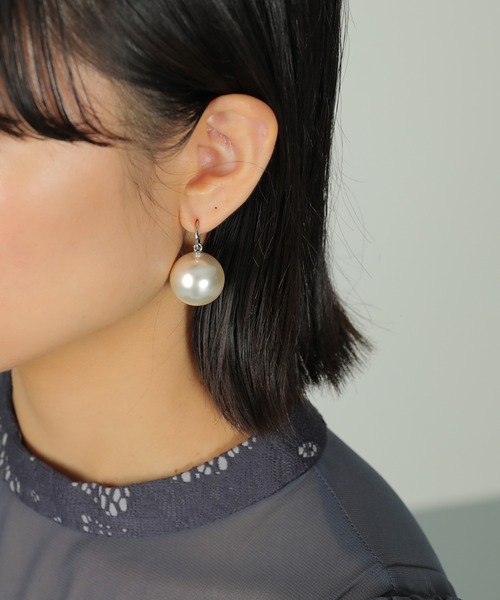 Kana（カナ）の「シンプル 大粒 パール ピアス パーティー 結婚式 お呼ばれ オケージョン（ピアス（両耳用）・レディース・シルバー/ゴールド・フリー）」の11枚目の写真