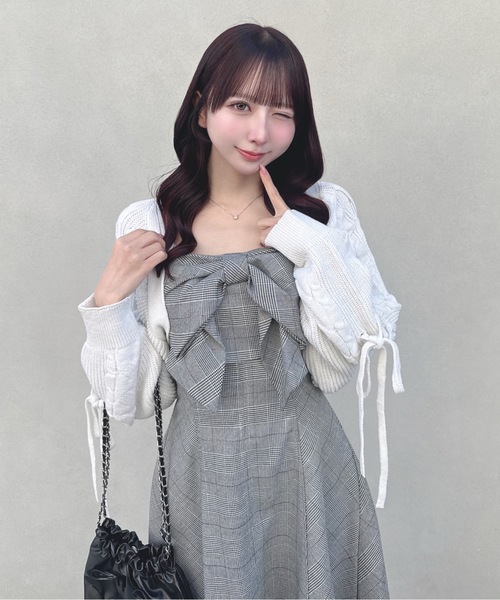 one way（ワンウェイ）の「リボンジャンスカ（ワンピース・レディース・ブルー系その他/ブラック/グレー/ブラウン系その他/ホワイト系その他/ブラック系その他/ブラウン系その他2/グレー系その他・FREE）」の12枚目の写真