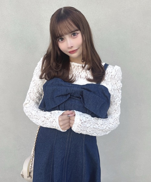 one way（ワンウェイ）の「リボンジャンスカ（ワンピース・レディース・ブルー系その他/ブラック/グレー/ブラウン系その他/ホワイト系その他/ブラック系その他/ブラウン系その他2/グレー系その他・FREE）」の20枚目の写真