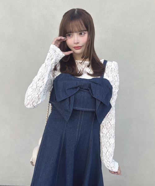 one way（ワンウェイ）の「リボンジャンスカ（ワンピース・レディース・ブルー系その他/ブラック/グレー/ブラウン系その他/ホワイト系その他/ブラック系その他/ブラウン系その他2/グレー系その他・FREE）」の19枚目の写真