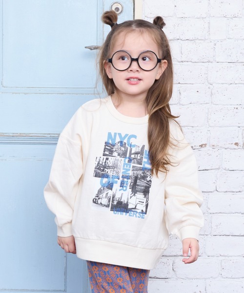 Life Support Products（ライフサポートプロダクツ）の「ビッグシルエットフォトプリントトレーナー（スウェット・キッズ・ブラック系1/ホワイト系1/ホワイト系2/ブラック系2/ホワイト系3/ブラック系3・90/80/100/95/110/150/140/130/120）」の3枚目の写真