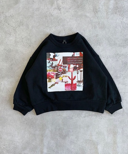 Life Support Products（ライフサポートプロダクツ）の「ビッグシルエットフォトプリントトレーナー（スウェット・キッズ・ブラック系1/ホワイト系1/ホワイト系2/ブラック系2/ホワイト系3/ブラック系3・90/80/100/95/110/150/140/130/120）」の20枚目の写真