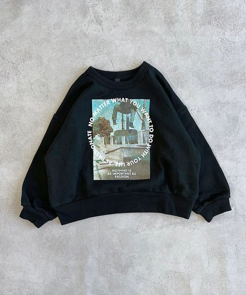 Life Support Products（ライフサポートプロダクツ）の「ビッグシルエットフォトプリントトレーナー（スウェット・キッズ・ブラック系1/ホワイト系1/ホワイト系2/ブラック系2/ホワイト系3/ブラック系3・90/80/100/95/110/150/140/130/120）」の18枚目の写真