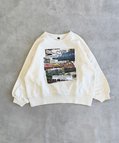 Life Support Products（ライフサポートプロダクツ）の「ビッグシルエットフォトプリントトレーナー（スウェット・キッズ・ブラック系1/ホワイト系1/ホワイト系2/ブラック系2/ホワイト系3/ブラック系3・90/80/100/95/110/150/140/130/120）」の13枚目の写真