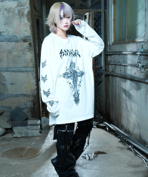 Amilige（アミリージュ）の「クロスロゴロングTシャツ（Tシャツ