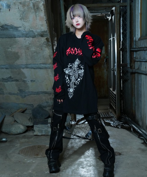 Amilige アミリージュ クロスロゴロングTシャツ Amilige（アミリージュ）の「クロスロゴロングTシャツ（Tシャツ