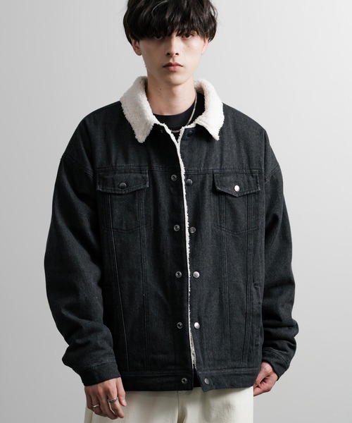 オーバーサイズ 3rdタイプデニムボアジャケット（デニムジャケット