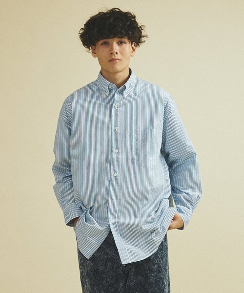 417 EDIFICE（フォーワンセブンエディフィス）の「”F.C” BD シャツ（シャツ/ブラウス・メンズ・ブルー/ホワイト/グリーン/レッド/パープル・SMALL/MEDIUM/LARGE）」の3枚目の写真