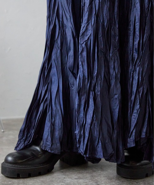 ap retro（アプレトロ）の「ワッシャーロングスカート（スカート・レディース・グレー/チャコールグレー/ブラック/カーキ/モカ/ネイビー/ベージュ・FREE）」の21枚目の写真