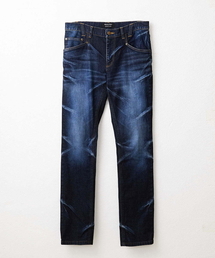 00s MICHEL KLEIN HOMME フレア デニム コーティング 日本製》ブルーオーシャンデニムパンツ(フルレングスパンツ