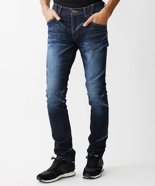 MICHEL KLEIN HOMME   （ミッシェルクランオム）の「《日本製》ブルーオーシャンデニムパンツ（デニムパンツ・メンズ・ネイビー・X-LARGE/MEDIUM/LARGE）」の2枚目の写真