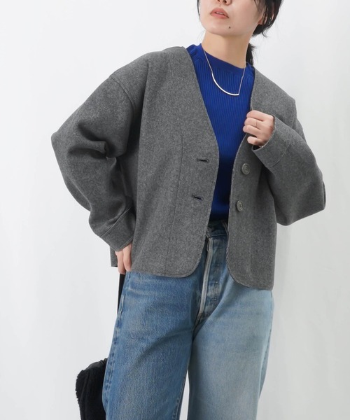 LADY LUCK LUCA チェスターコート グレー luca lady luck luca チェスターコート グレー ロングコート