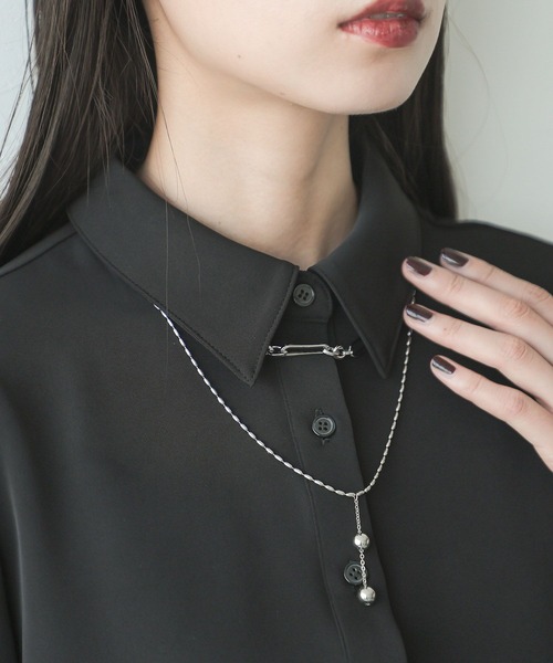 HARE（ハレ）の「ボールモチーフ2Pネックレス(HARE)（ネックレス・レディース・ホワイト/シルバー・FREE）」の8枚目の写真