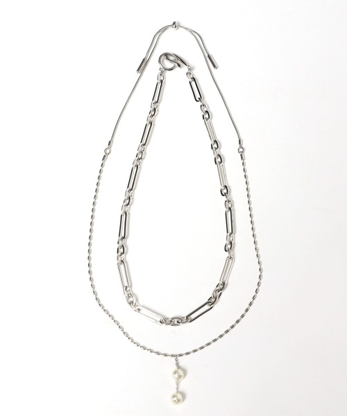 HARE（ハレ）の「ボールモチーフ2Pネックレス(HARE)（ネックレス・レディース・ホワイト/シルバー・FREE）」の9枚目の写真