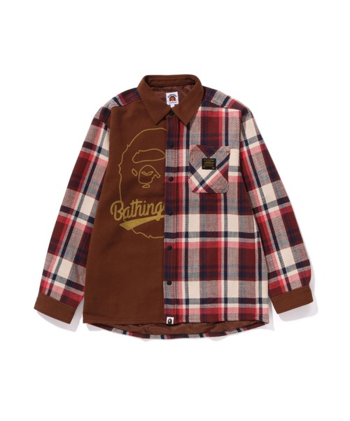 【セール】BAPE CHECK APE HEAD SHIRT JACKET（その他アウター）｜A BATHING APE（アベイシングエイプ）