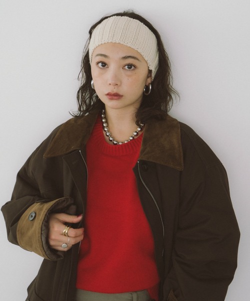 HANNE(アン)の「クルーネックカラーニットプルオーバー(ニット/セーター・レディース・レッド/グレー/ブルー・FREE)」の8枚目の写真