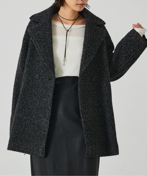 Casa♡Bonita☆コート、ハーフパンツ以外 ダブルハーフコート/ピーコート（ピーコート）｜abahouse mavie