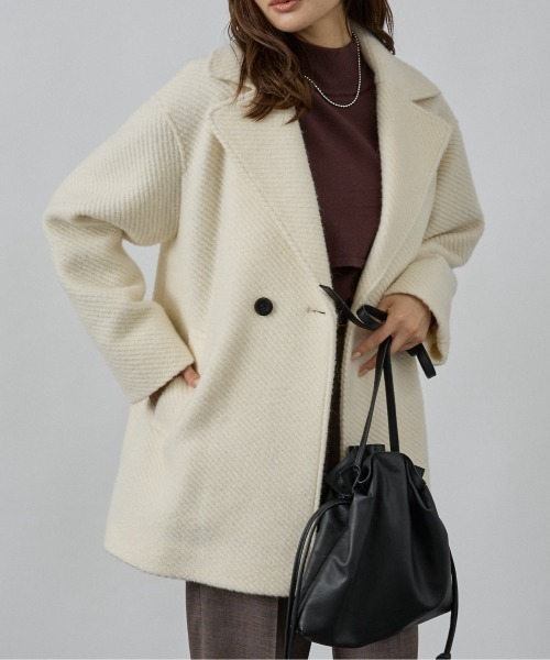 Casa♡Bonita☆コート、ハーフパンツ以外 ダブルハーフコート/ピーコート（ピーコート）｜abahouse mavie