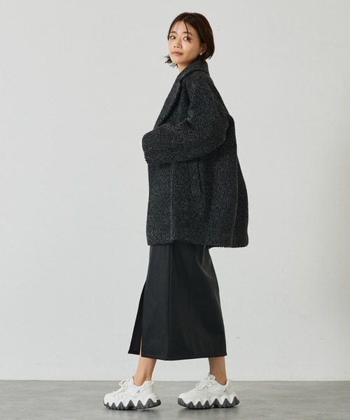 abahouse mavie（アバハウスマヴィ）の「ダブルハーフコート/ピーコート（ピーコート・レディース・チャコールグレー/グレー/ブラウン/オフホワイト/ブラック系その他・フリー）」の9枚目の写真