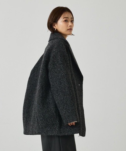 abahouse mavie（アバハウスマヴィ）の「ダブルハーフコート/ピーコート（ピーコート・レディース・チャコールグレー/グレー/ブラウン/オフホワイト/ブラック系その他・フリー）」の7枚目の写真