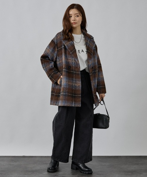 ダブルハーフコート/ピーコート（ピーコート）｜abahouse mavie