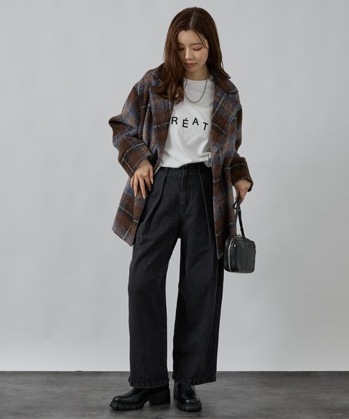 abahouse mavie（アバハウスマヴィ）の「ダブルハーフコート/ピーコート（ピーコート・レディース・チャコールグレー/グレー/ブラウン/オフホワイト/ブラック系その他・フリー）」の19枚目の写真