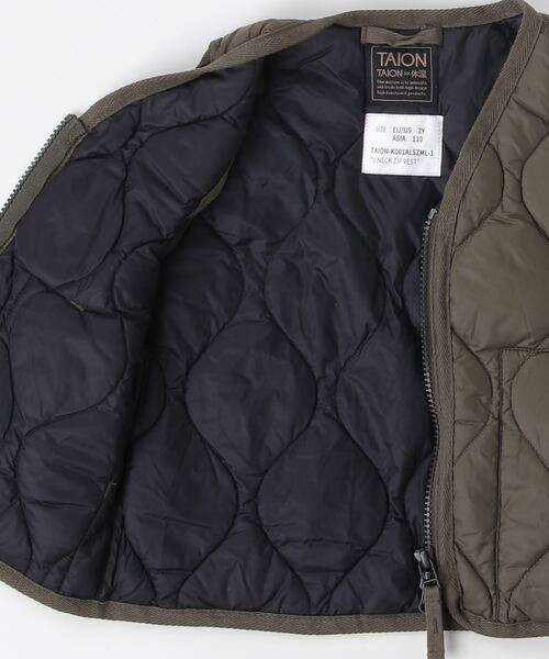 fridge（フリッジ）の「【TAION】タイオン KIDS MILITARY V NECK W-ZIP DOWN VEST TAION-K001ALSZML-1（ベスト・キッズ・ダークオレンジ/ダークオリーブ/ブラック/その他・130/120/110/140）」の6枚目の写真