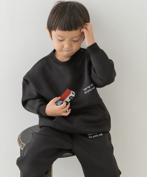 URBAN RESEARCH DOORS（アーバンリサーチドアーズ）の「『セットアップ対応』ダンボールニット切替プルオーバー(KIDS)（Tシャツ/カットソー・キッズ・ブラック/ベージュ・105/120/135）」の13枚目の写真