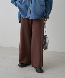 PUAL CE CIN | ミラノリブニットフレアパンツ(その他パンツ)