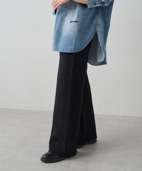 PUAL CE CIN（ピュアルセシン）の「ミラノリブニットフレアパンツ（その他パンツ・レディース・ブラウン/ブラック/グレー系その他・FREE）」の22枚目の写真