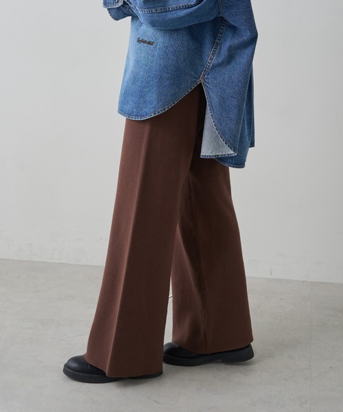 PUAL CE CIN（ピュアルセシン）の「ミラノリブニットフレアパンツ（その他パンツ・レディース・ブラウン/ブラック/グレー系その他・FREE）」の17枚目の写真
