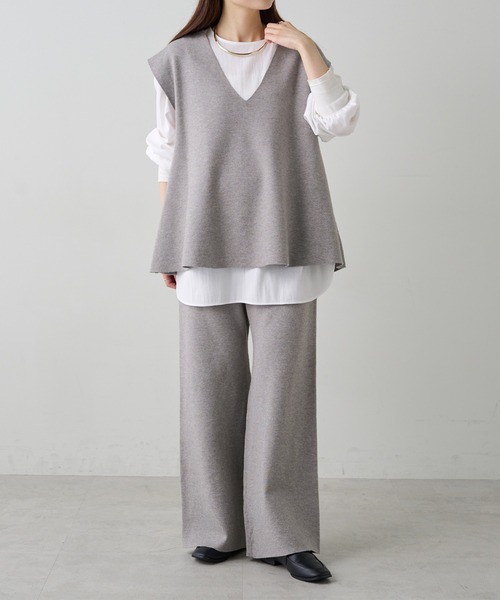 PUAL CE CIN（ピュアルセシン）の「ミラノリブニットフレアパンツ（その他パンツ・レディース・ブラウン/ブラック/グレー系その他・FREE）」の10枚目の写真