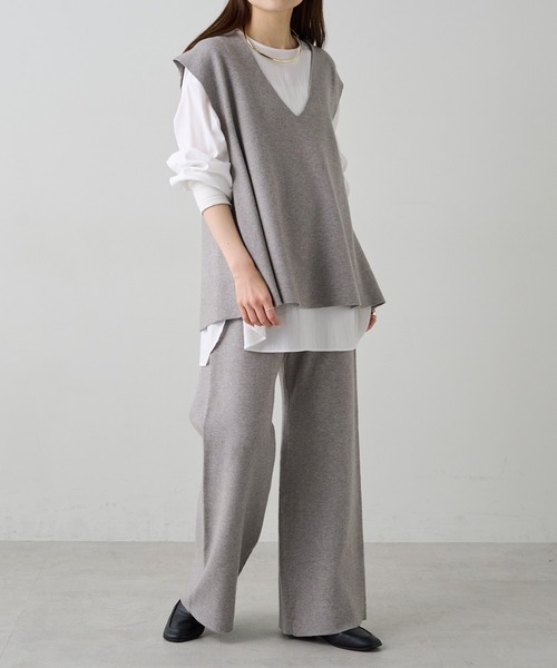 PUAL CE CIN（ピュアルセシン）の「ミラノリブニットフレアパンツ（その他パンツ・レディース・ブラウン/ブラック/グレー系その他・FREE）」の11枚目の写真