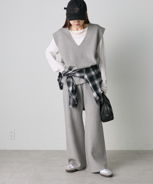 PUAL CE CIN（ピュアルセシン）の「ミラノリブニットフレアパンツ（その他パンツ・レディース・ブラウン/ブラック/グレー系その他・FREE）」の14枚目の写真