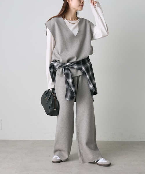 PUAL CE CIN（ピュアルセシン）の「ミラノリブニットフレアパンツ（その他パンツ・レディース・ブラウン/ブラック/グレー系その他・FREE）」の15枚目の写真