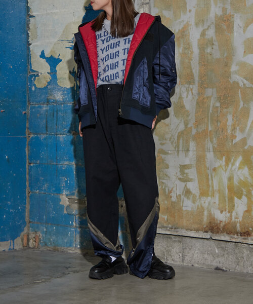 CIAOPANIC(チャオパニック)の「【mi-ry by CIAOPANIC】ワークフーディージャケット(ブルゾン・レディース・オリーブ/ブラック・FREE)」の9枚目の写真